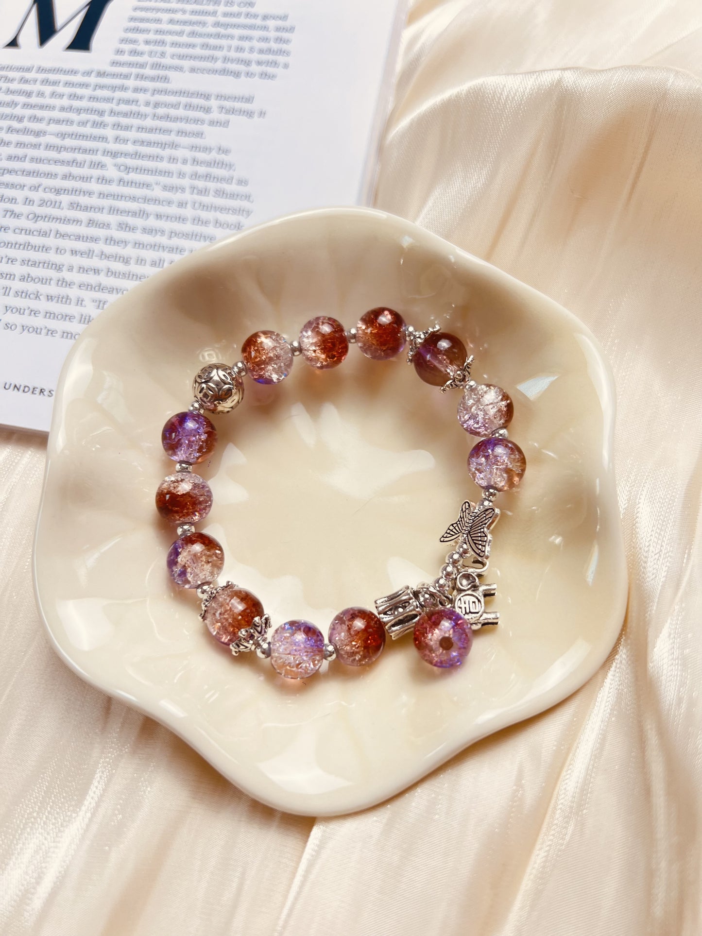 Twilight Amethyst Charm Bracelet