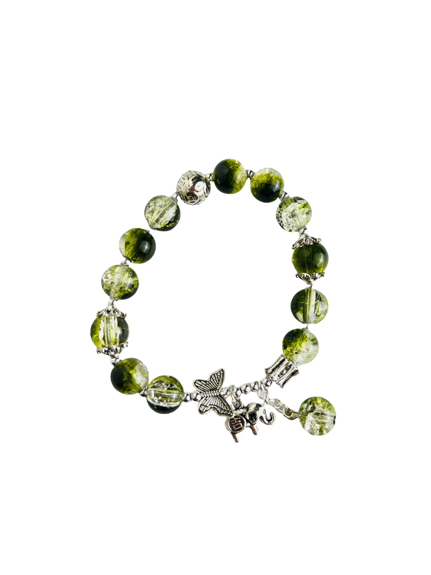 Forest Whisper Green Crystal Good Fortune Bracelet